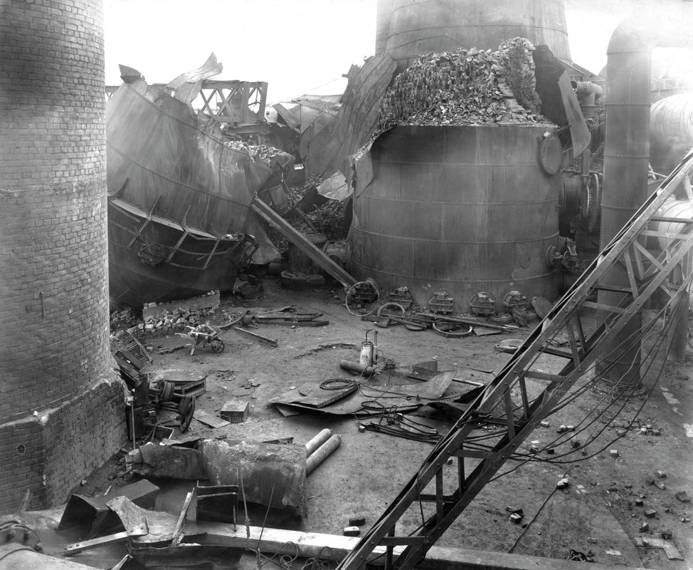 demolition of blast furnace East Moors