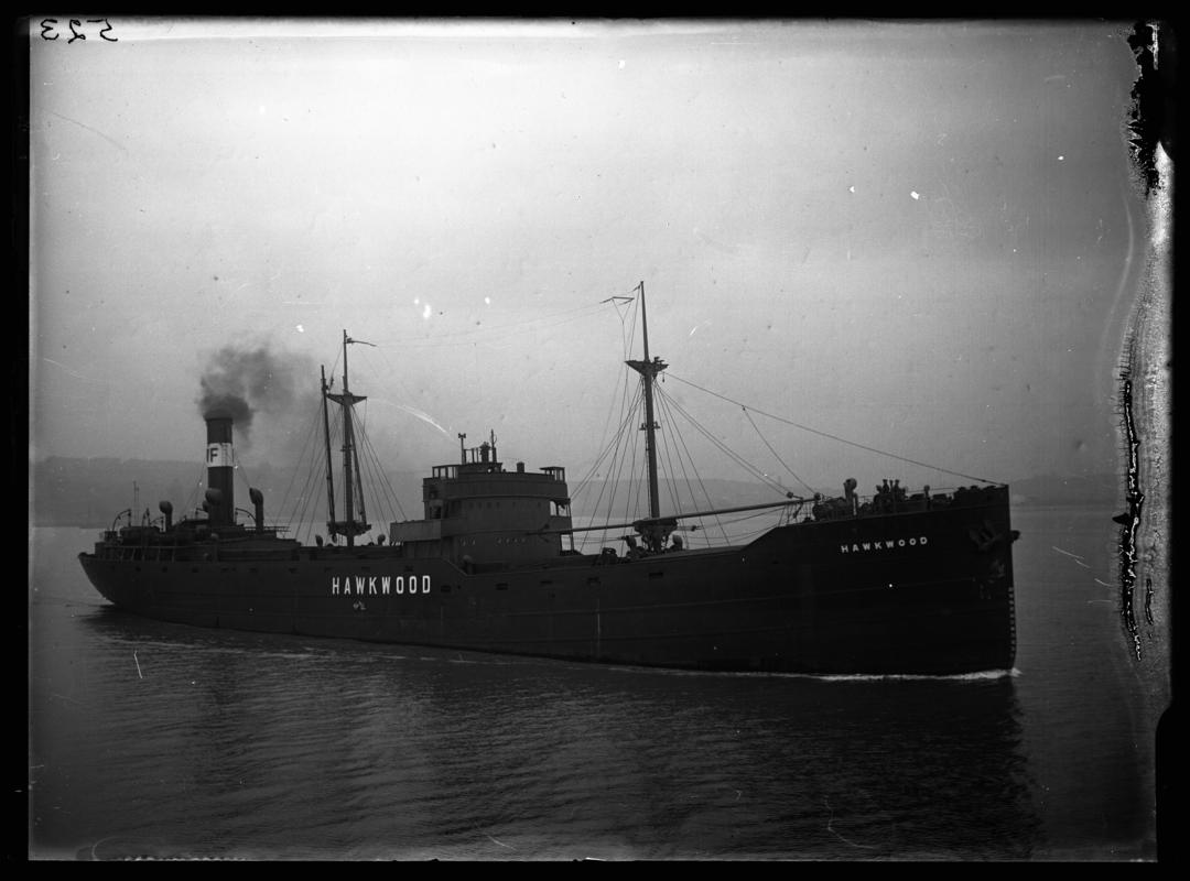 S.S. HAWKWOOD, glass negative
