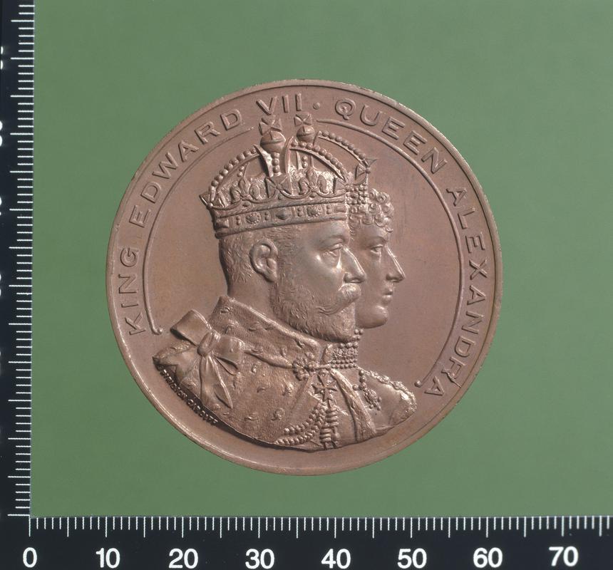 Cardiff medal, royal visit 1907 (obv.)