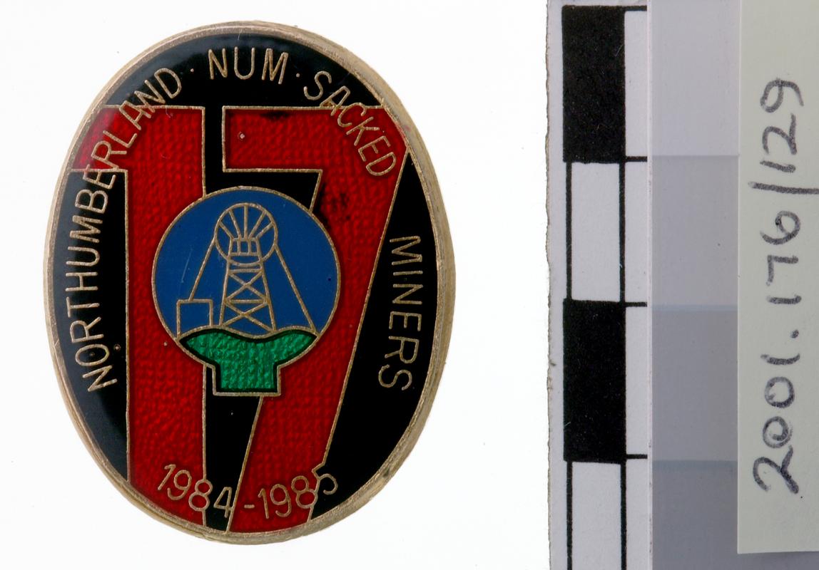 N.U.M Northumberland badge