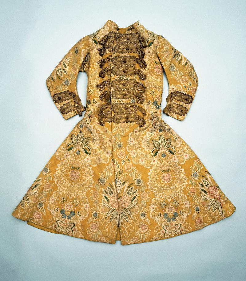 18th century man's yellow coat