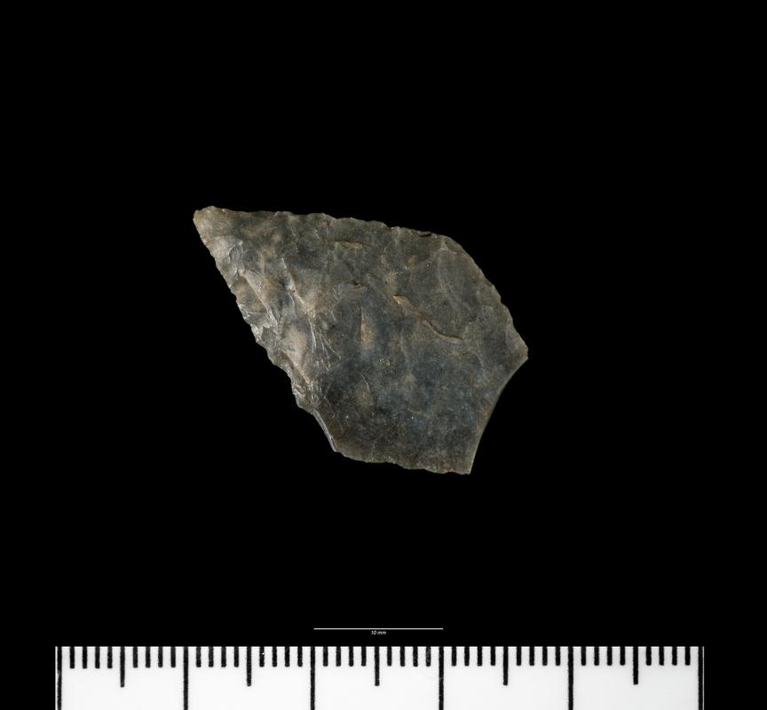 Neolithic flint shaped arrowhead