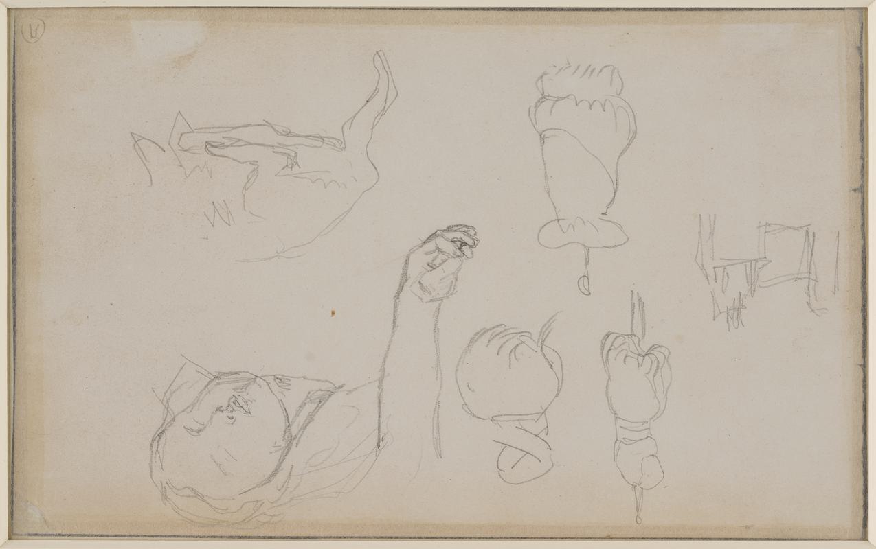 Study of seated woman with distaff