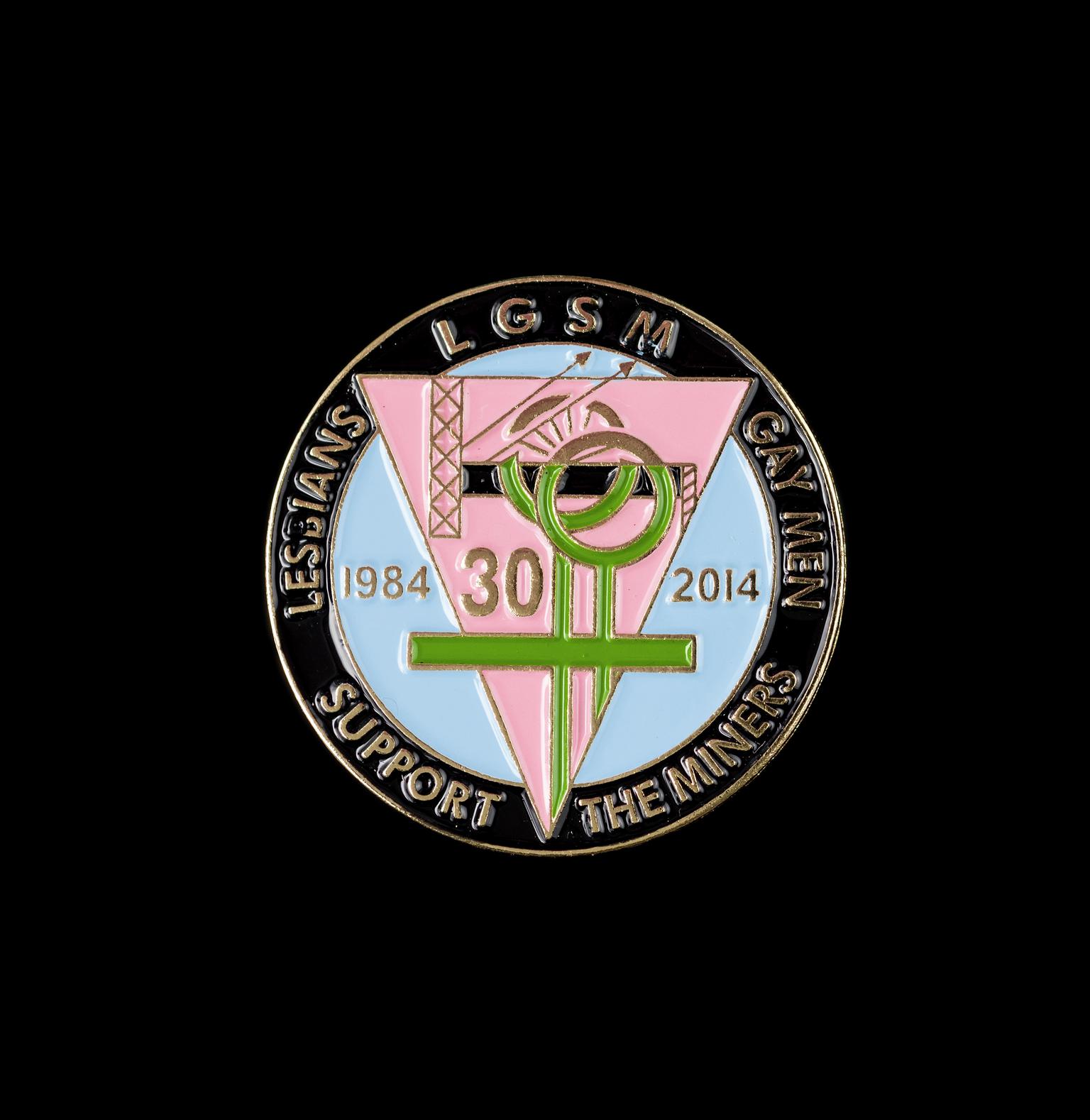 Lesbians & Gay Men Support the Miners, badge