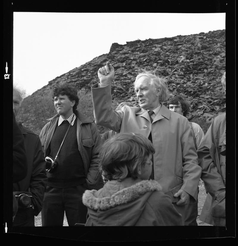 A group of people.  Photograph taken during a 'nature trail' around Dinorwig Quarry, April 1976.



2014.35/193-196 appear on the same strip negative.
