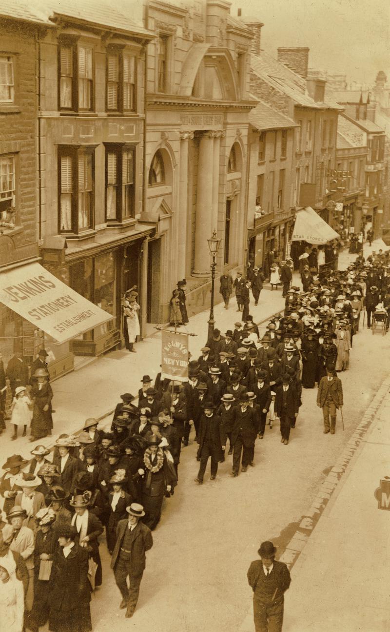 Protest march against the disestablishment of the Anglican Church in Wales, 1920