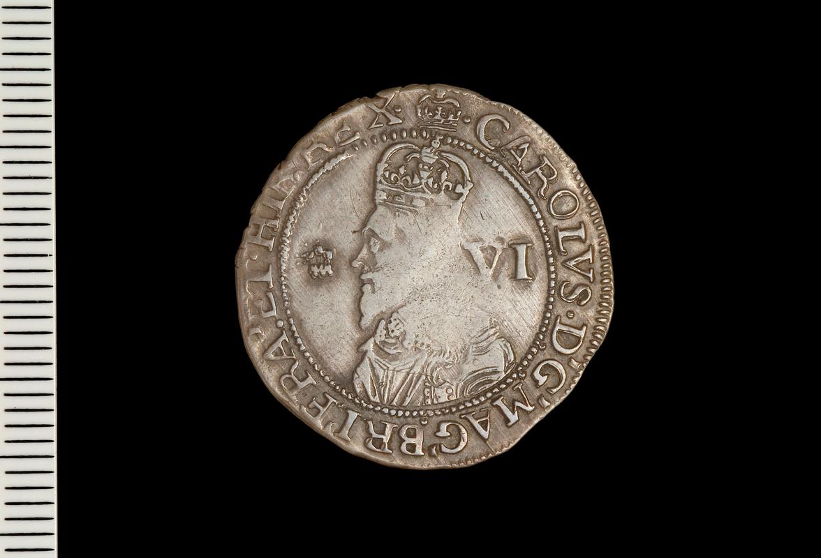 Charles I , Sixpence, Silver Mills