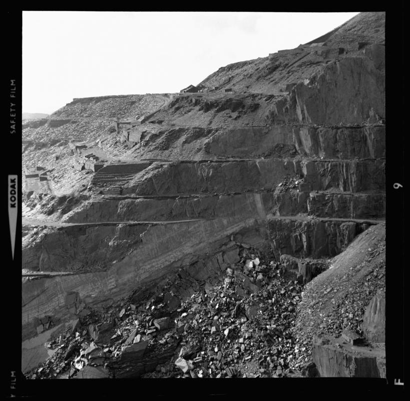 Dinorwig Quarry.  Photograph taken during a 'nature trail' around Dinorwig Quarry, April 1976.



2014.35/184-185 appear on the same strip negative