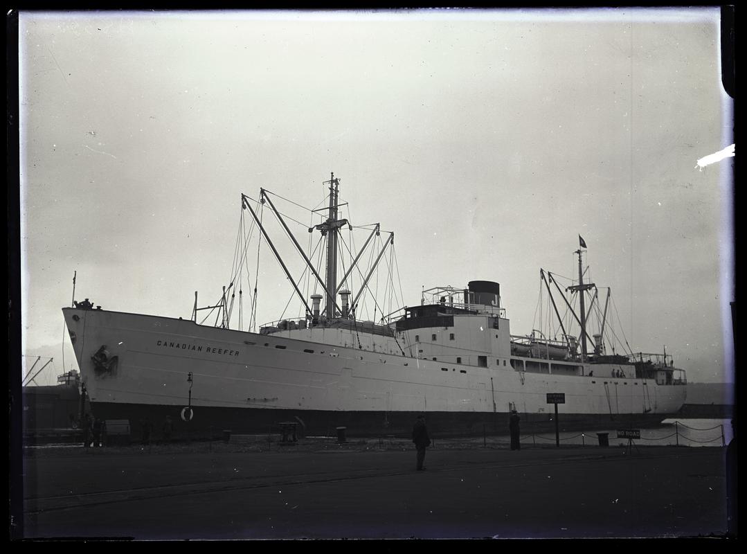 3/4 Port Bow view of M.V. CANADIAN REEFER, c.1936.