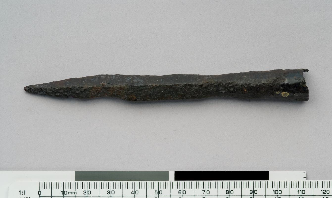 Medieval iron arrowhead