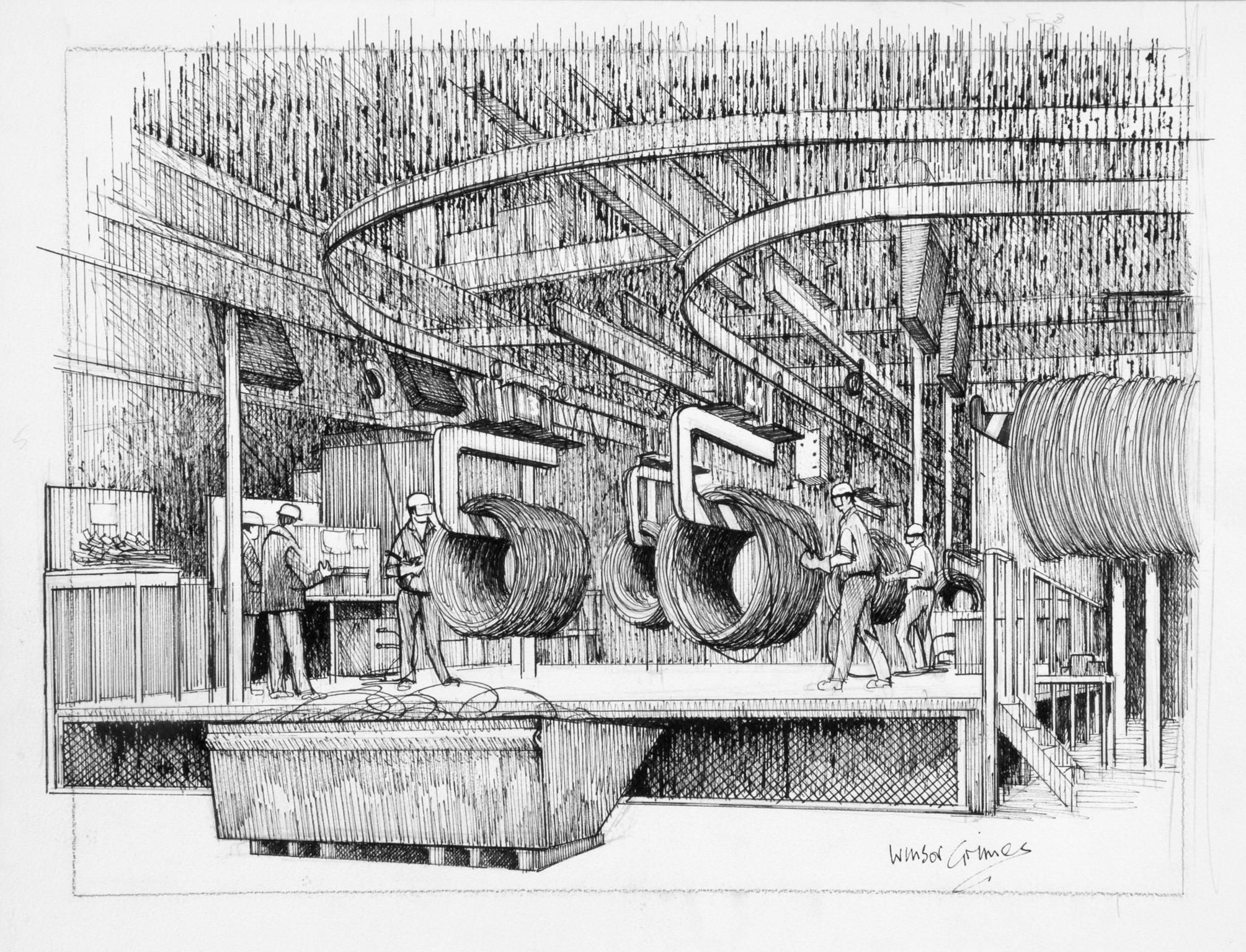 Allied Steel and Wire Castle Works, drawing