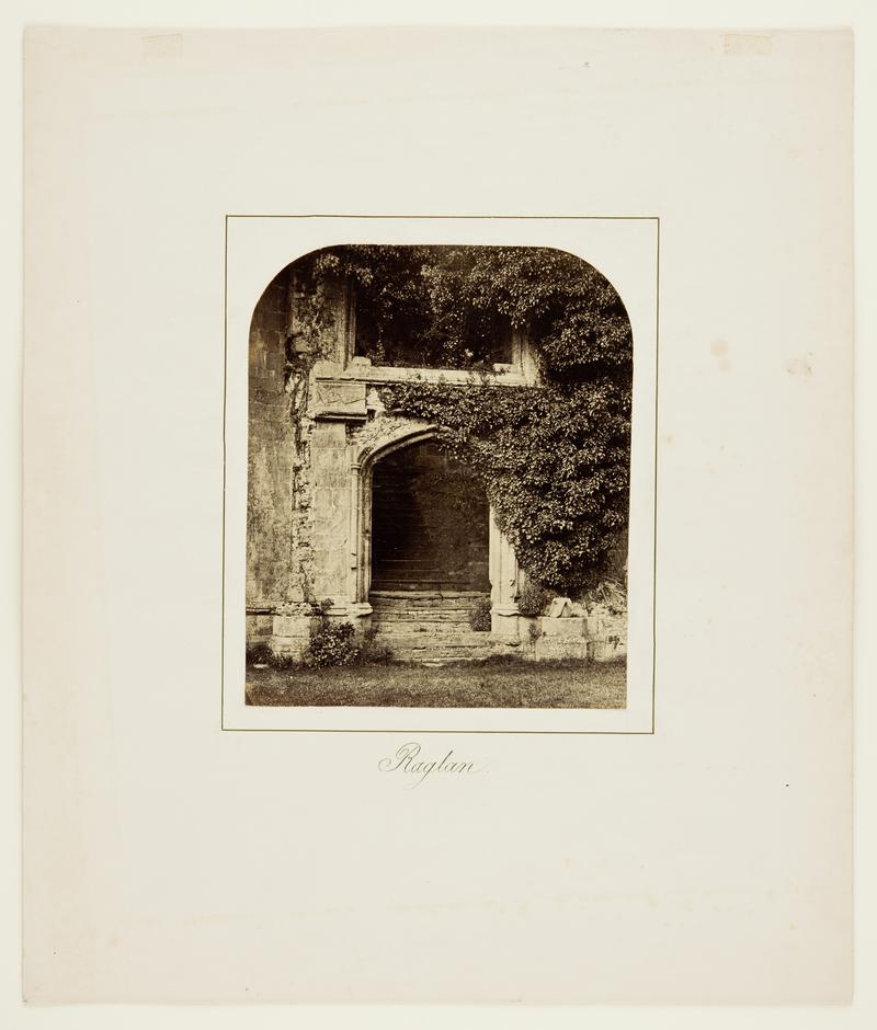 Stone doorway & stairs at Raglan Castle (photo)