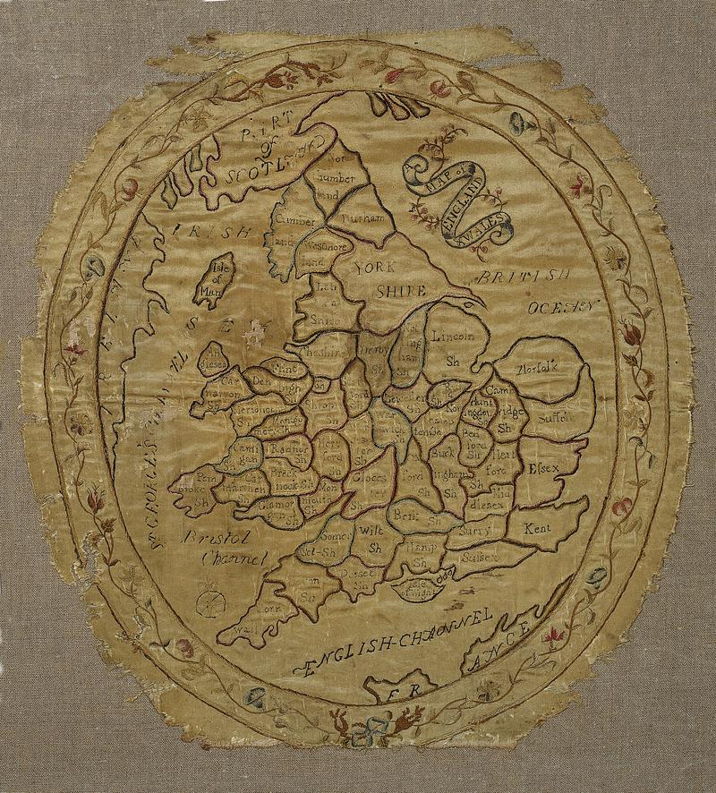 Welsh map sampler, 19th century