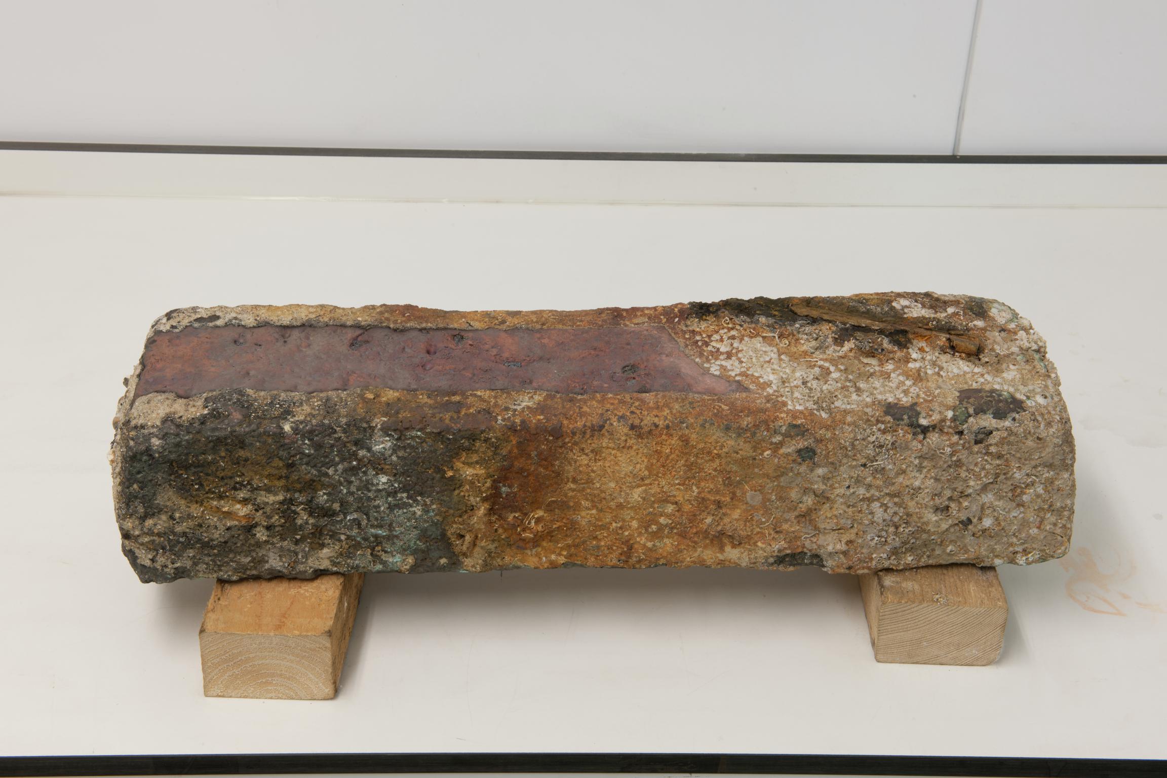 Copper "chili block" from wreck of S.S. LAPWING