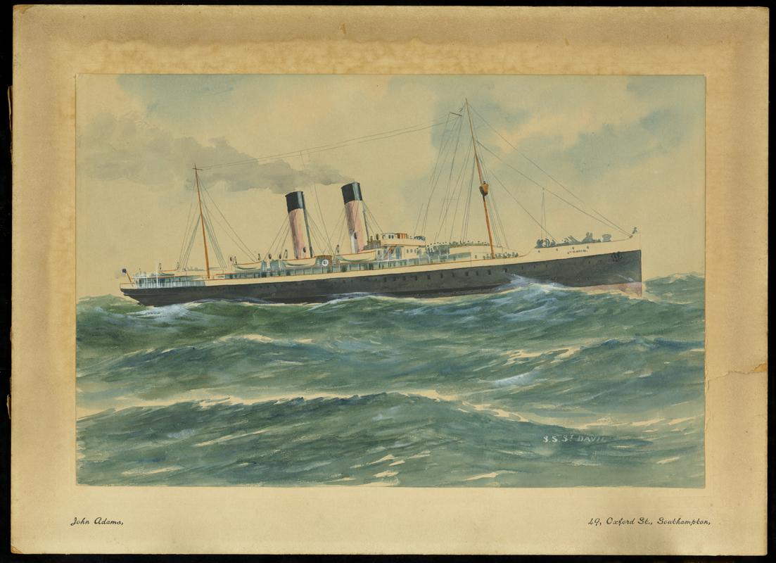 S.S. ST. DAVID - G.W.R. Ferry (painting)