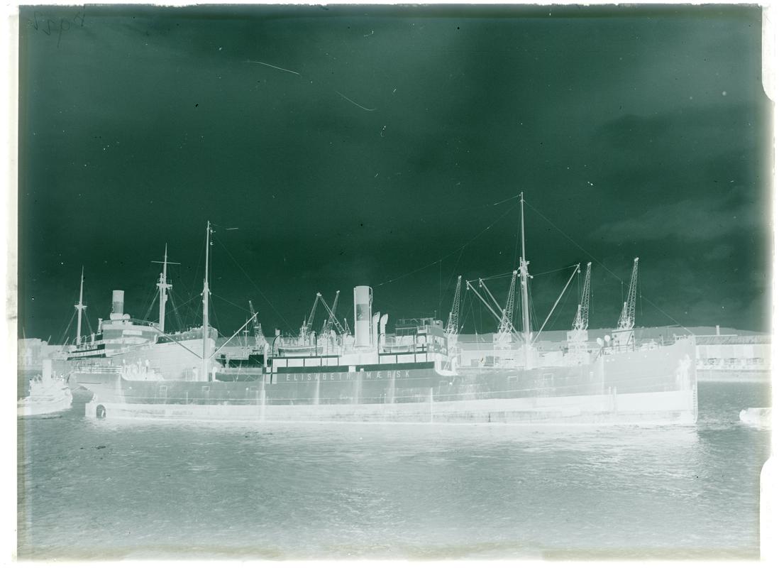 S.S. ELISABETH MAERSK, glass negative