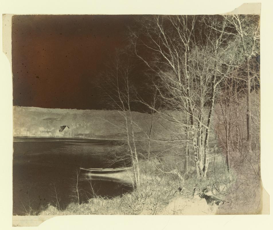 Penllergare, lower lake, paper negative