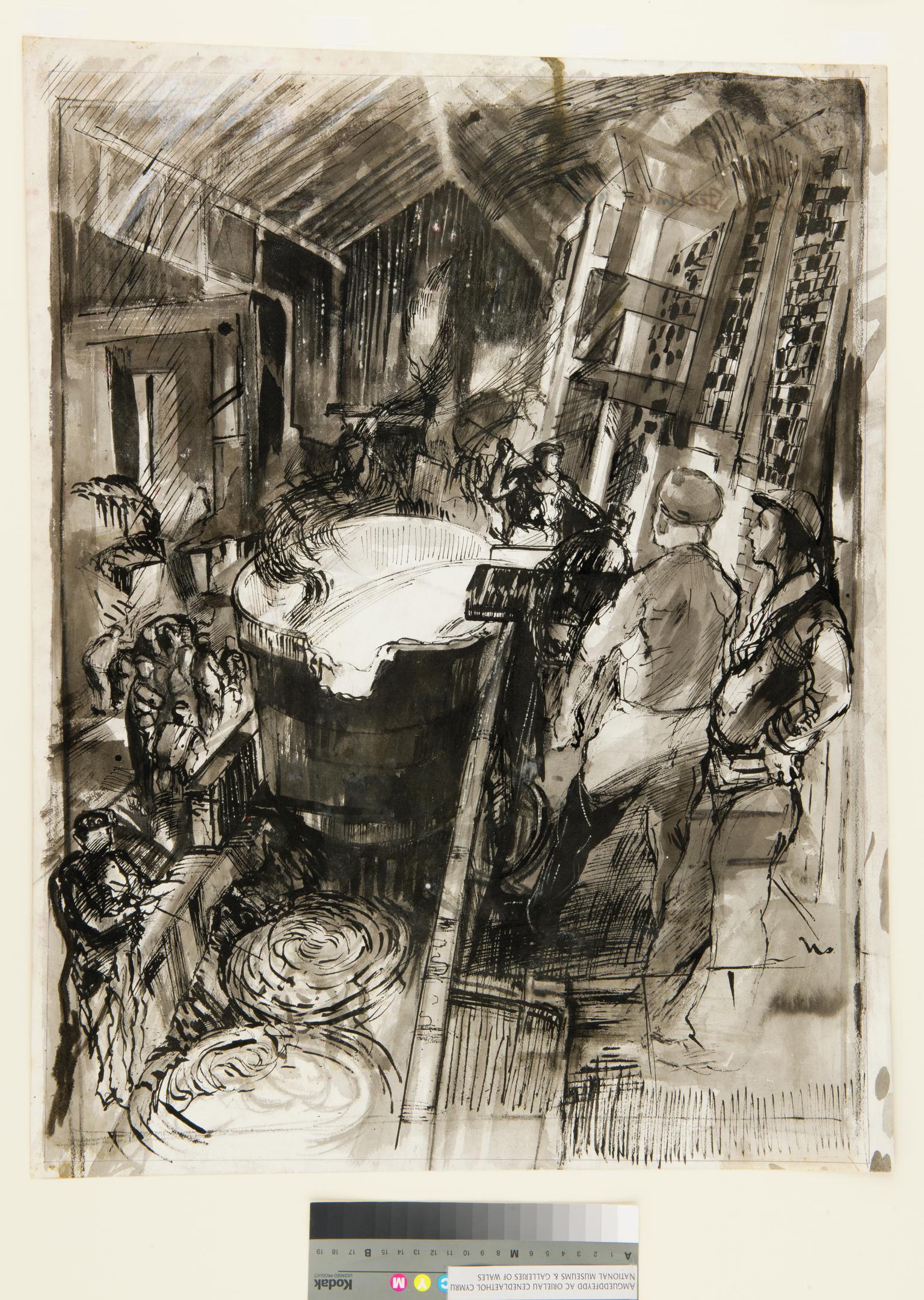 Dyffryn Steelworks, Morriston, 1959 (drawing)