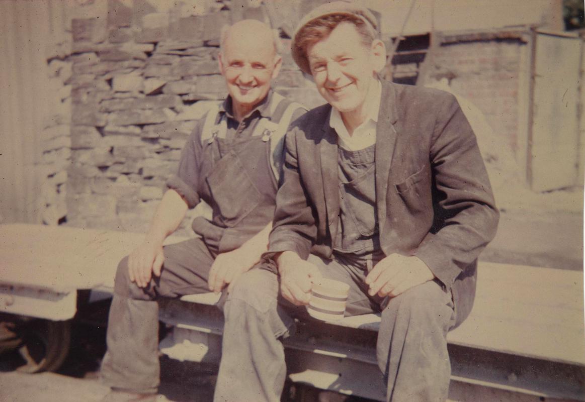 Left to right: Wil and Ritchie at the brick plant, Dinorwig Quarry