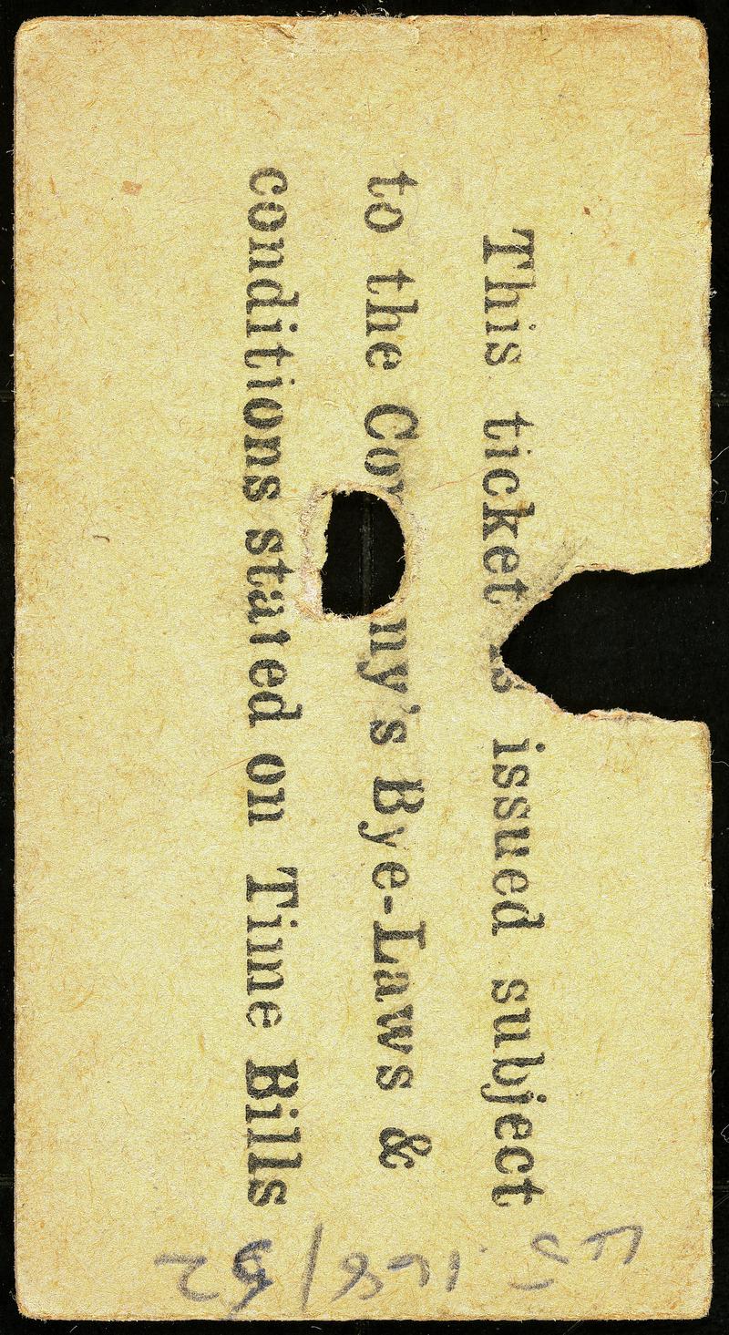 Taff Vale Railway, ticket