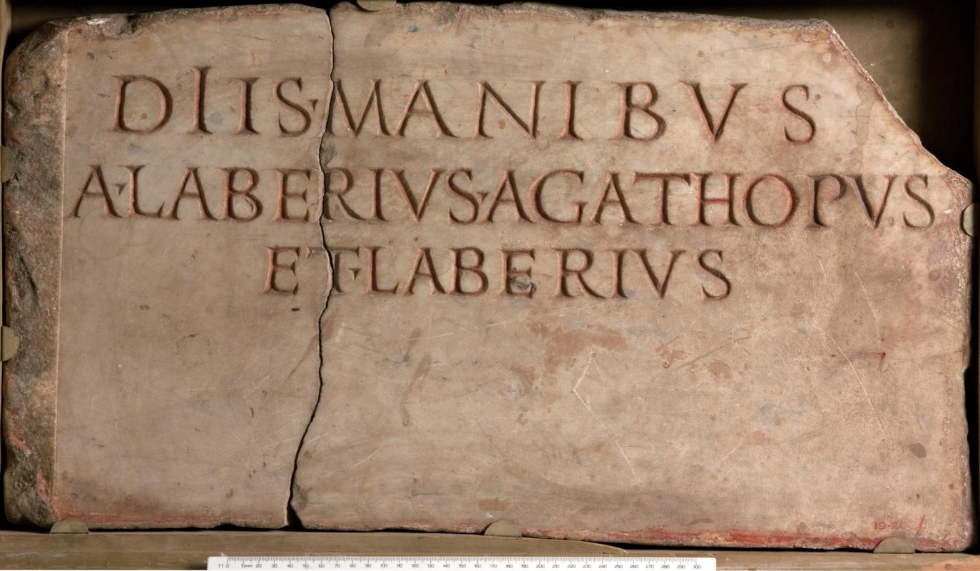 Memorial stone of Anonius Laberis Agathopus and Laberius