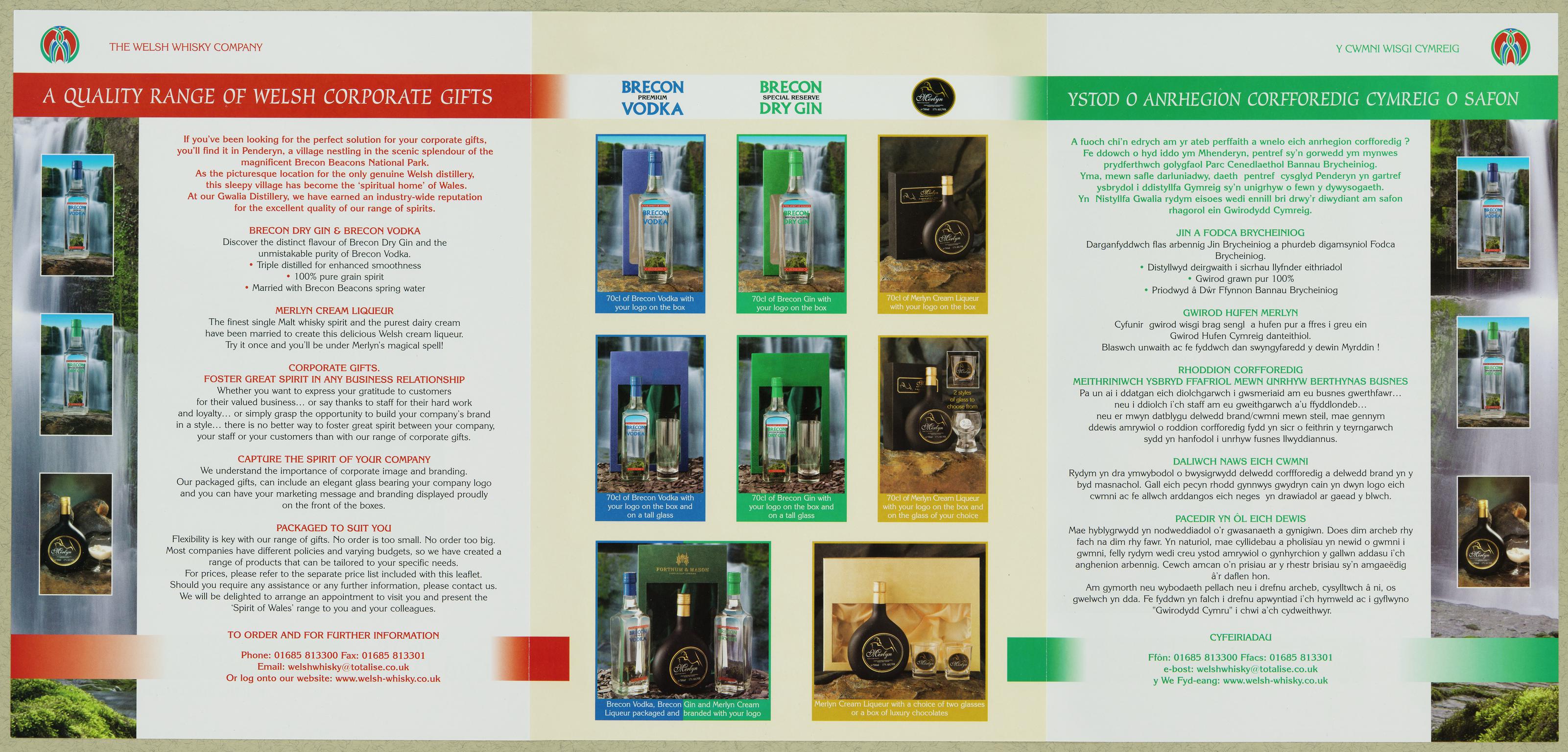 Welsh Whisky Company, brochure