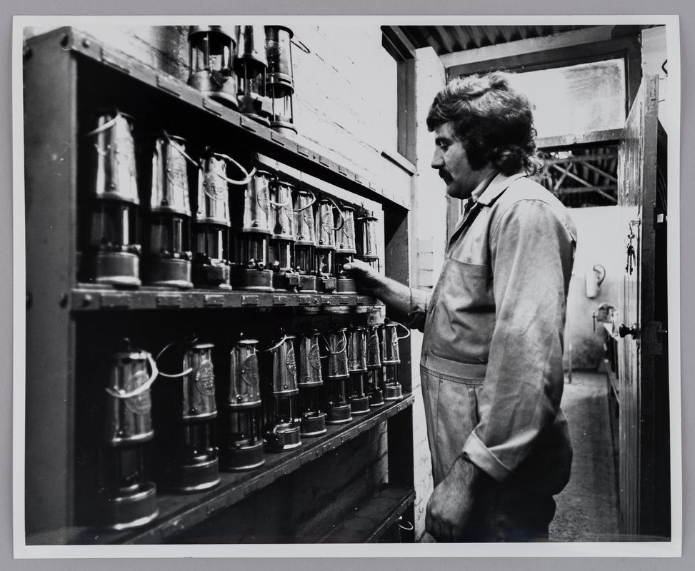 Lamproom attendant, St. John's Colliery, 15 November 1985.