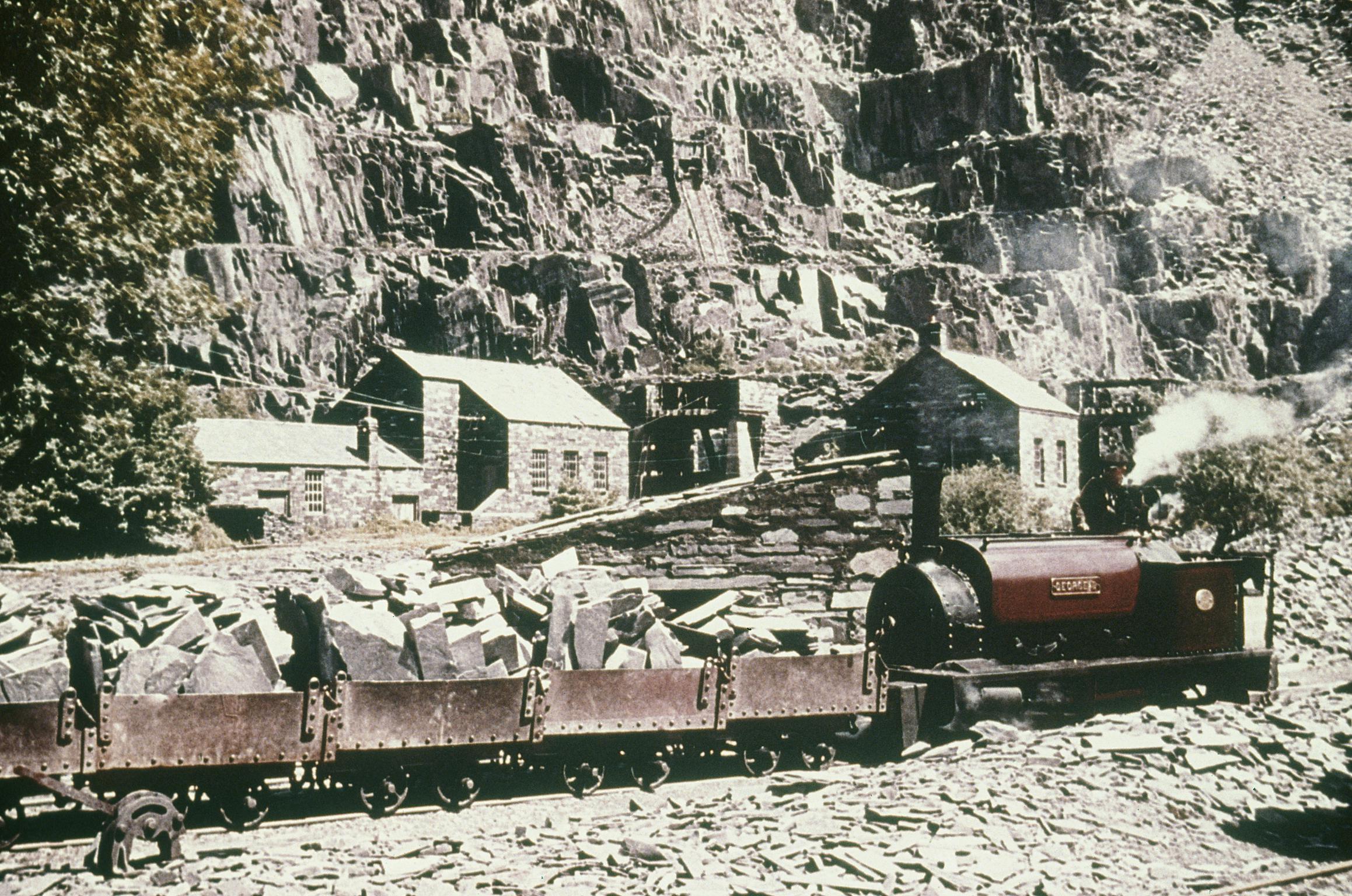 GEORGE B at Dinorwic Quarry, 1966, colour slide