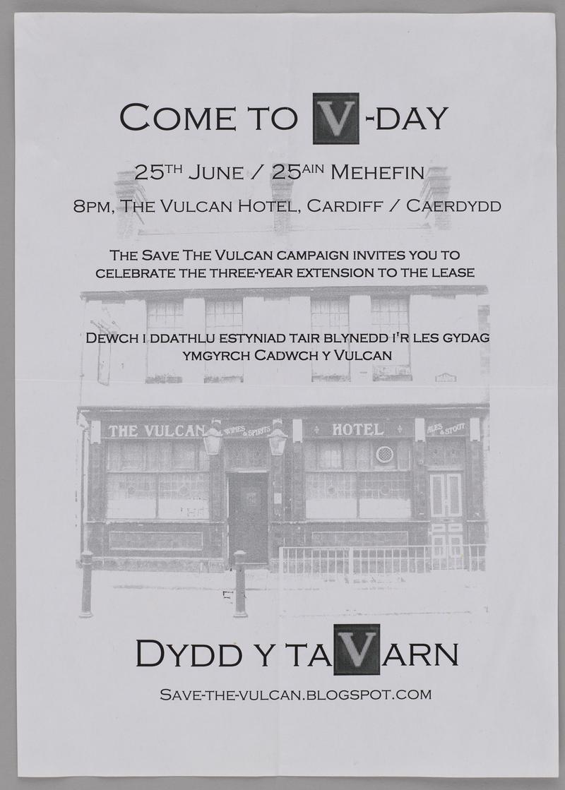 Come to V-day. 25th June. The Save The Vulcan campaign invites you to celebrate the three-year extension to the lease'.