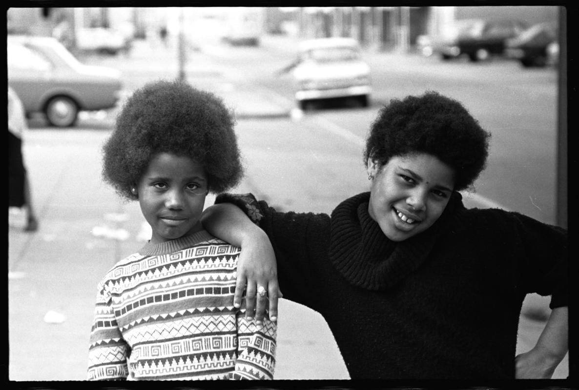 Two young girls in Butetown