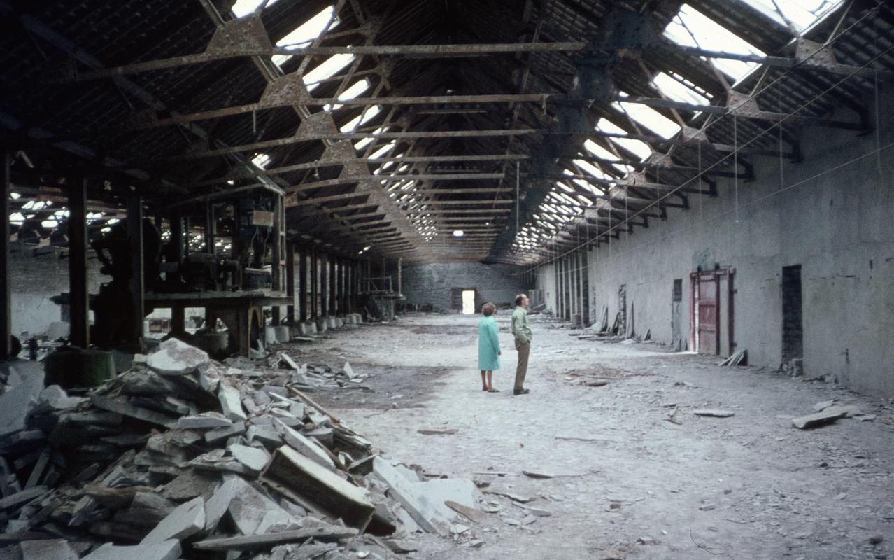 Inside of one of the sheds at Ffiar Injan, Dinorwig Quarry