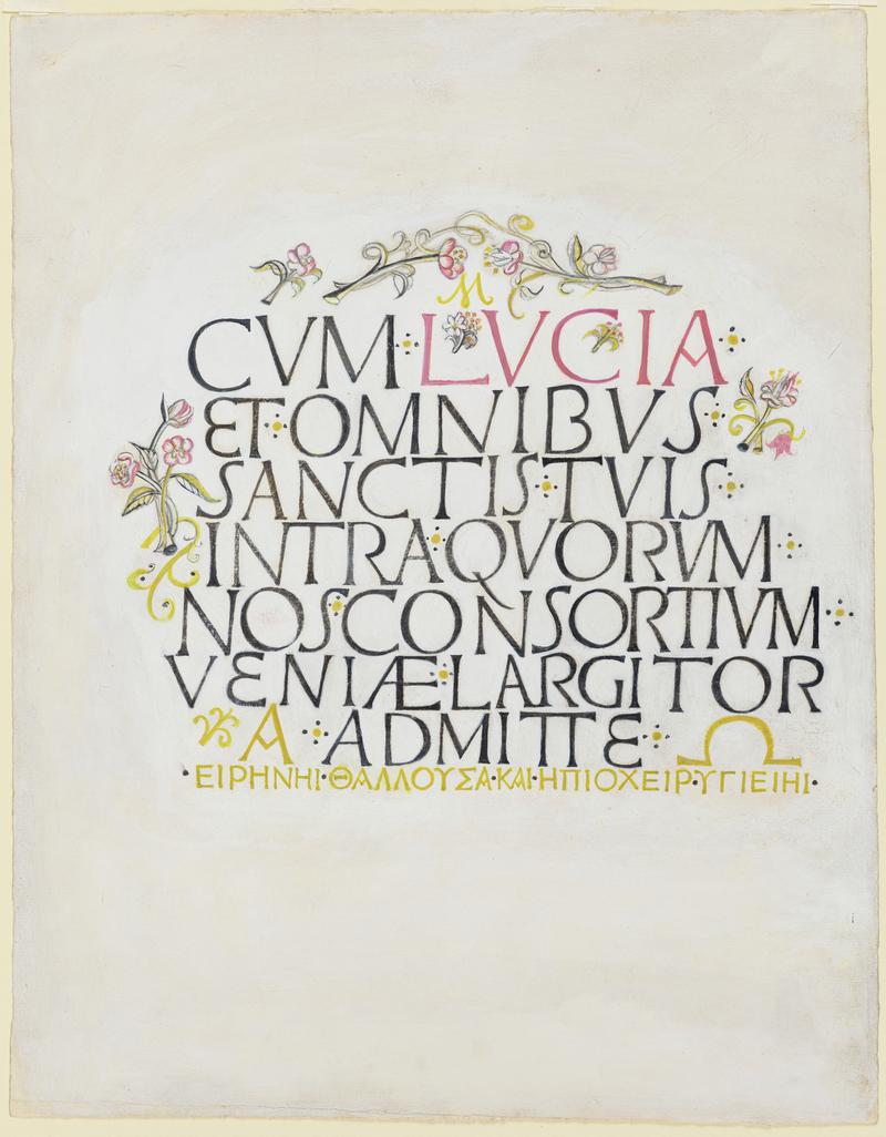 Inscription: Cum Lucia
