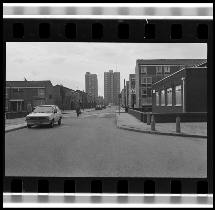 Road leading up to flats in Loudoun Square.