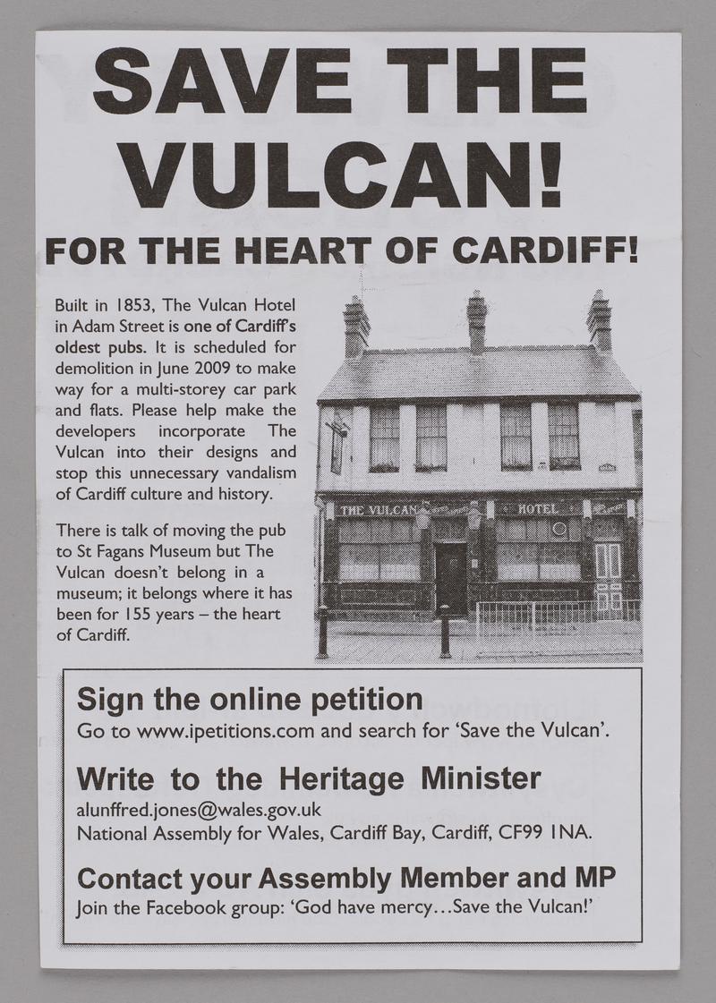 Save the Vulcan flyer, 2008-12