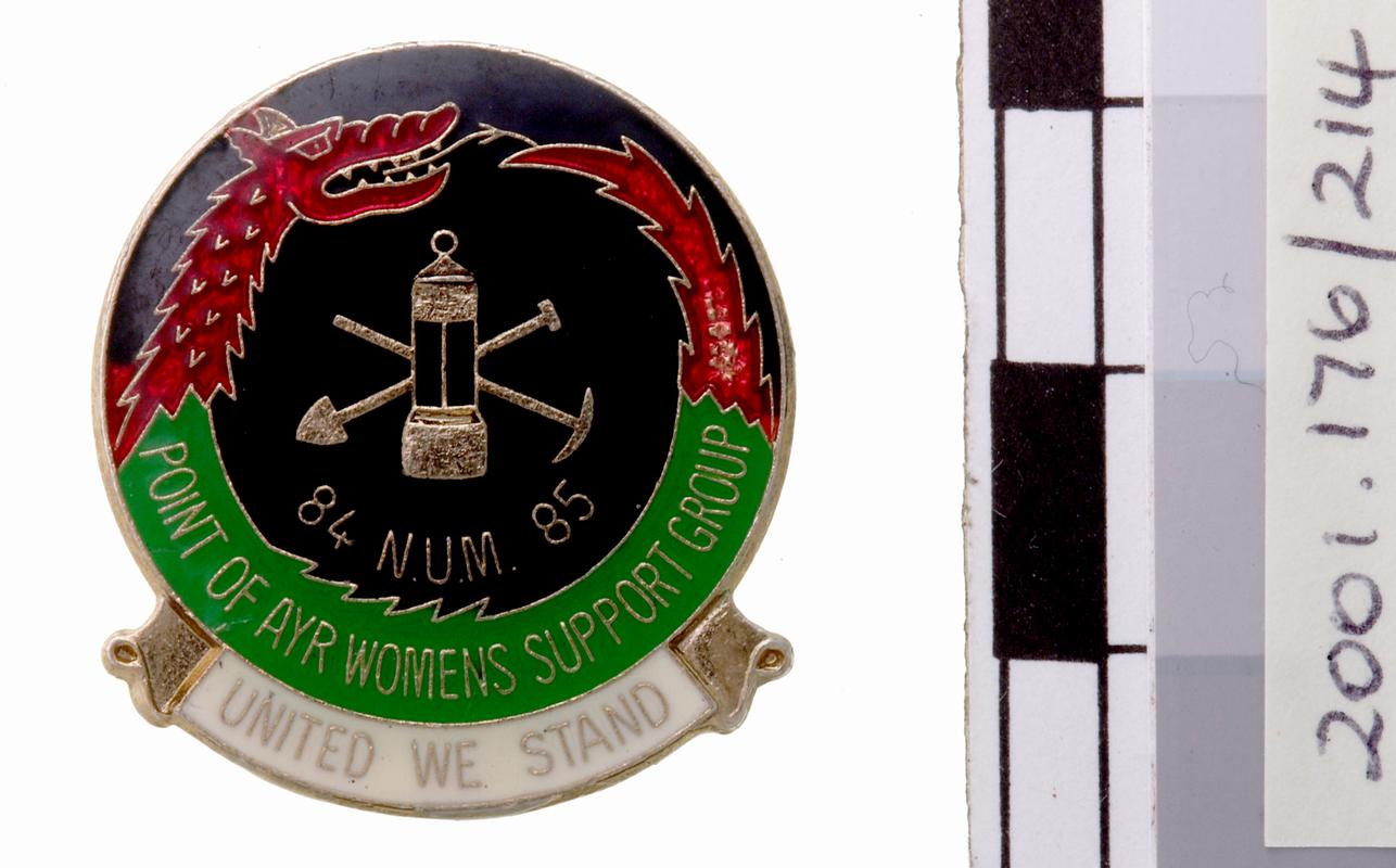 N.U.M North Wales badge