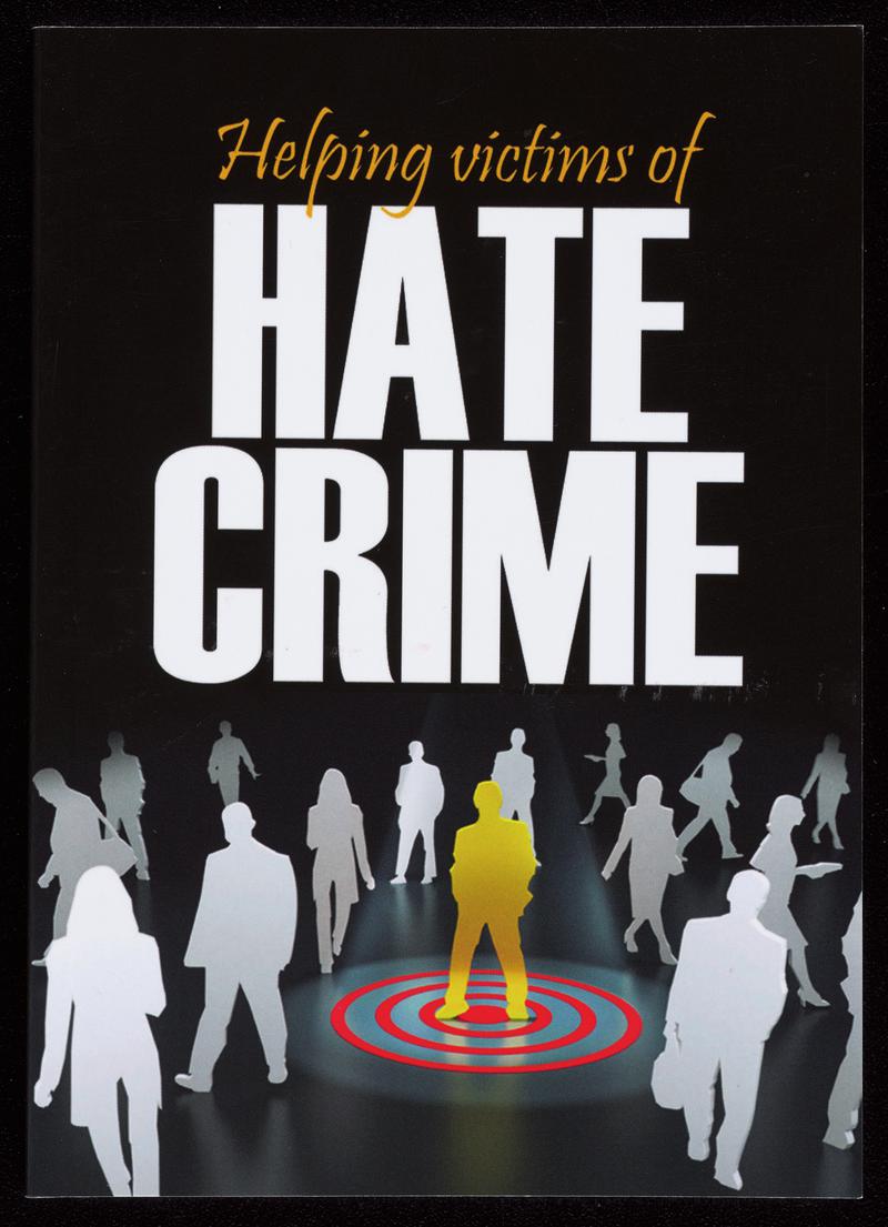 Bilingual booklet 'Helpu Dioddefwyr Troseddau Casineb / Helping Victims of Hate Crime'.