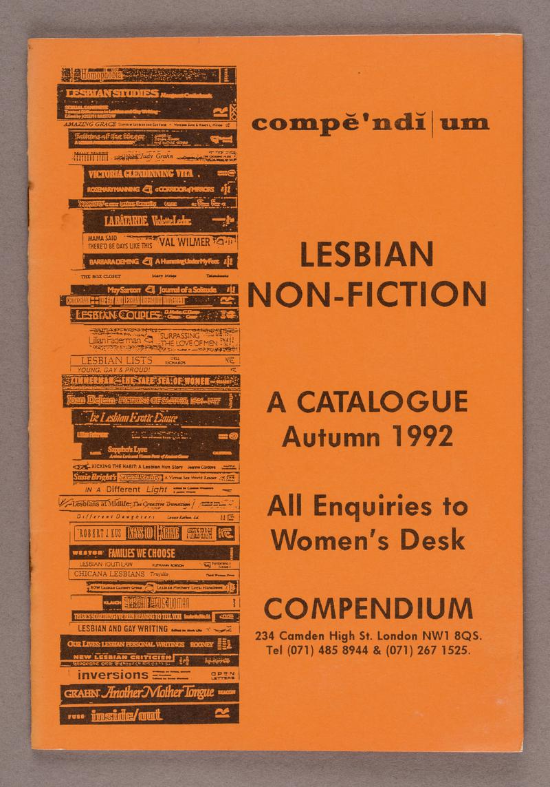 Compendium Lesbian Fiction List', Autumn 1992