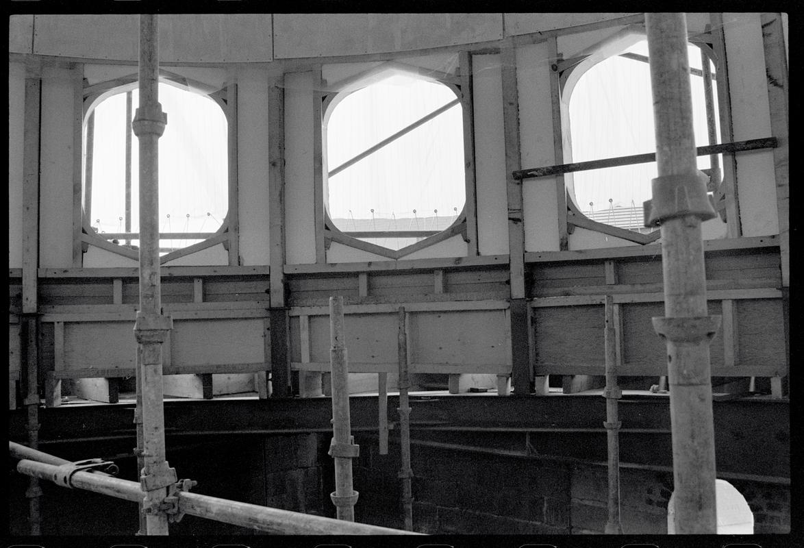 Windows of the new Mosque under construction, Butetown.