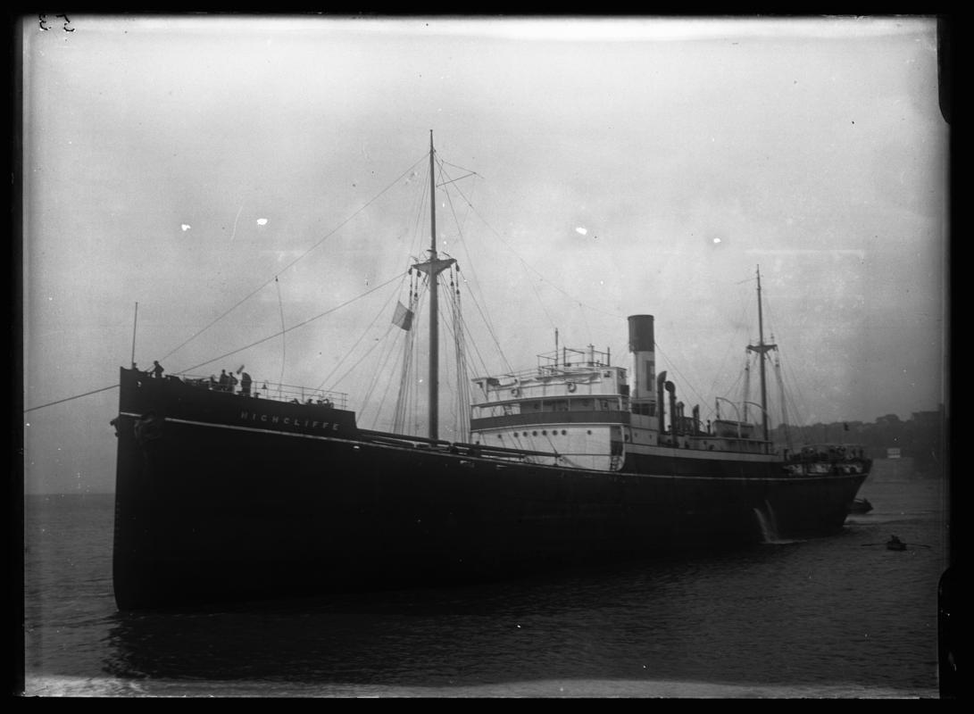 S.S. HIGHCLIFFE, glass negative