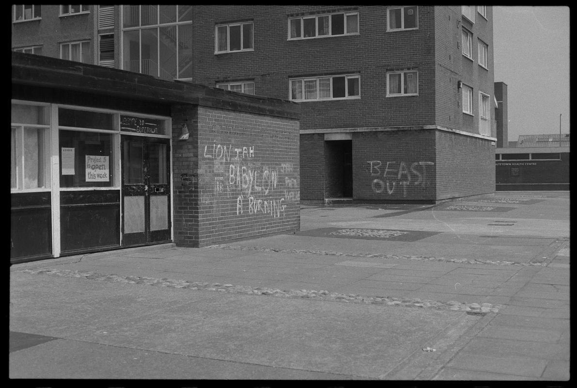 Unidentified building next to Loudoun Square Flats, Butetown.