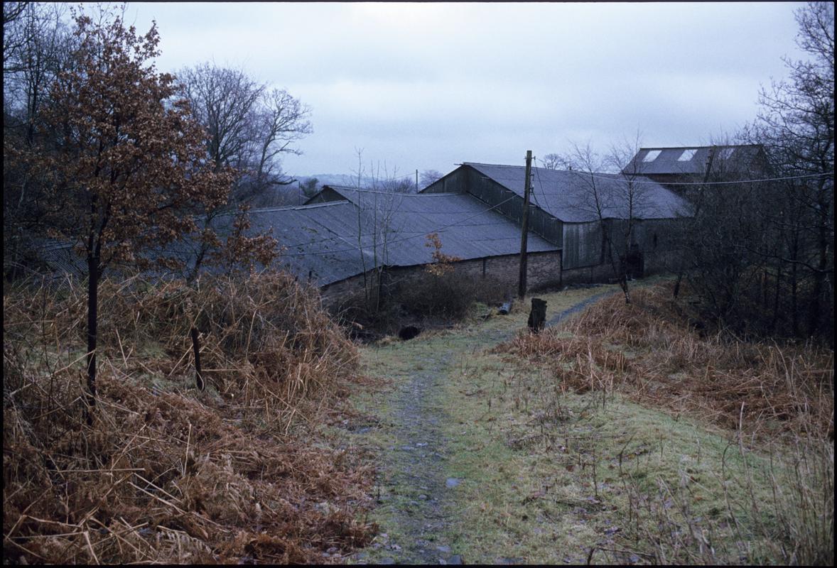Colour film slide showing Pwllfaron Colliery which was owned by Aberpergwm Colliery Company.