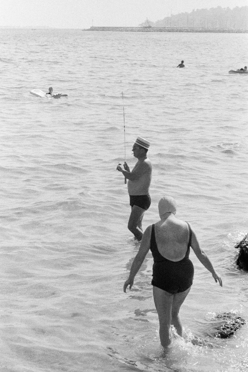 FRANCE. Saint-Tropez. Fishing, bathing and water sports. 1964.