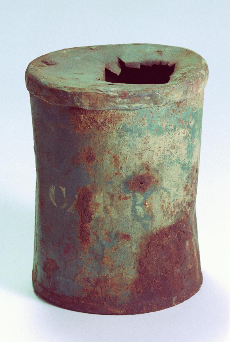 Tin can salvaged from Kellett Expedition of 1852