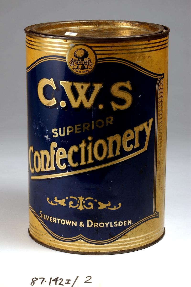 C.W.S. confectionery tin
