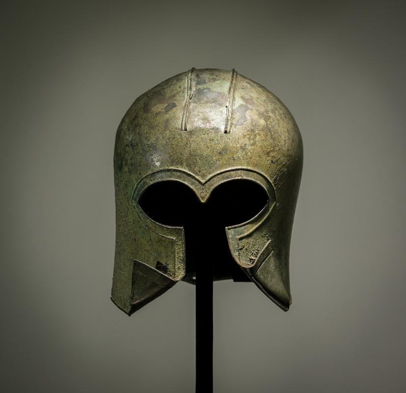 Greek copper alloy helmet