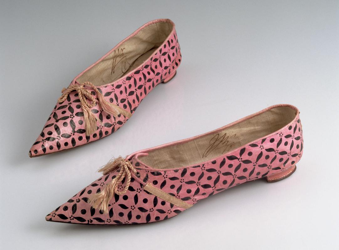 19th Century women's pink shoes
