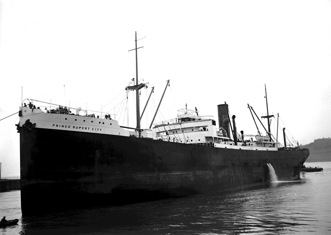 S.S. PRINCE RUPERT CITY, glass negative