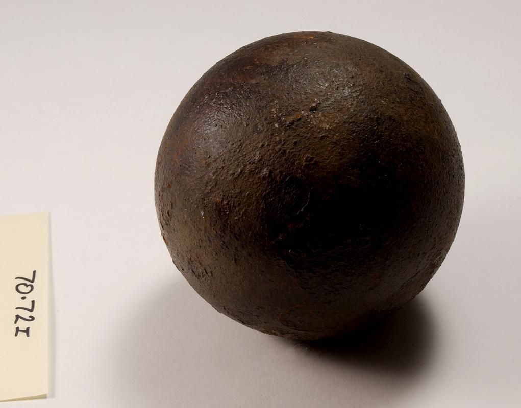 Cannonball found in pond at Hirwaun (near Gloucester Railway Wagon Works)