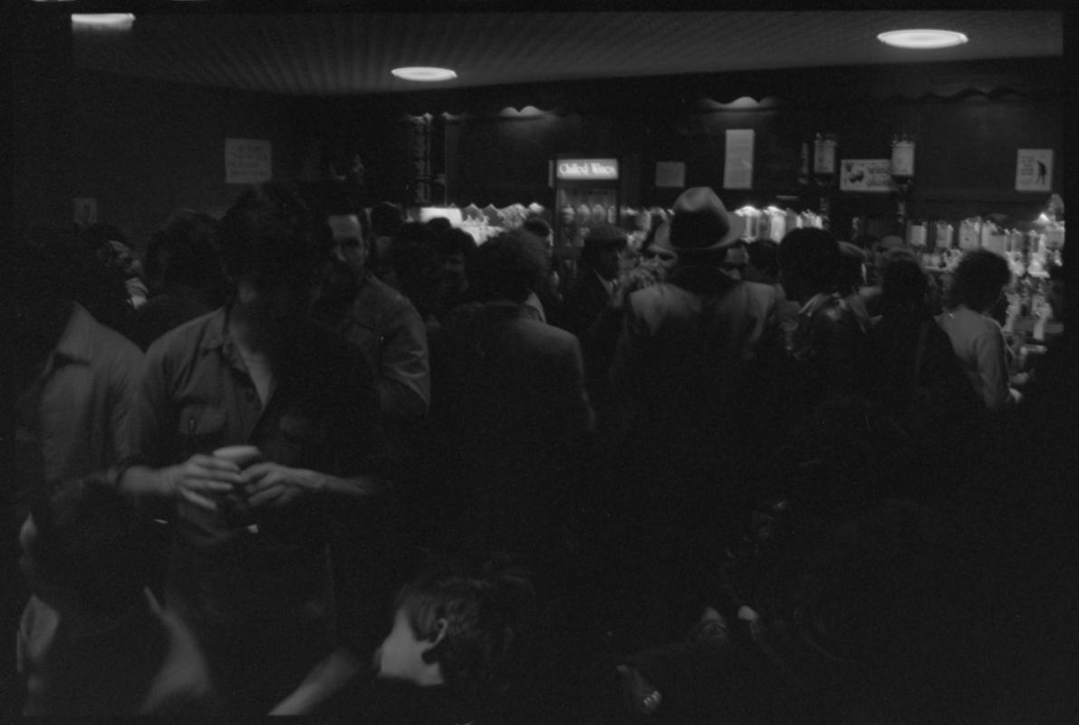 Customers by bar in the Dowlais, Butetown.