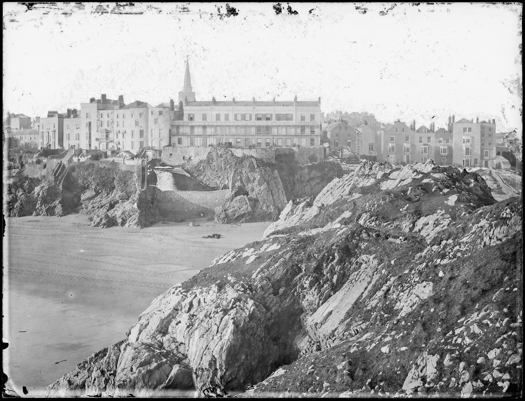 Tenby from St. Catherines (glass neg)